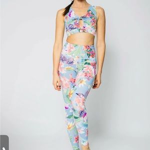 High-waist Floral Leggings Size small